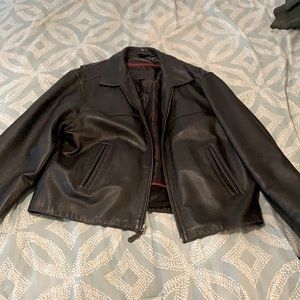St. John’s bay leather jacket, size large
